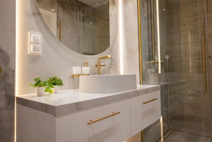 apartament z łazienka